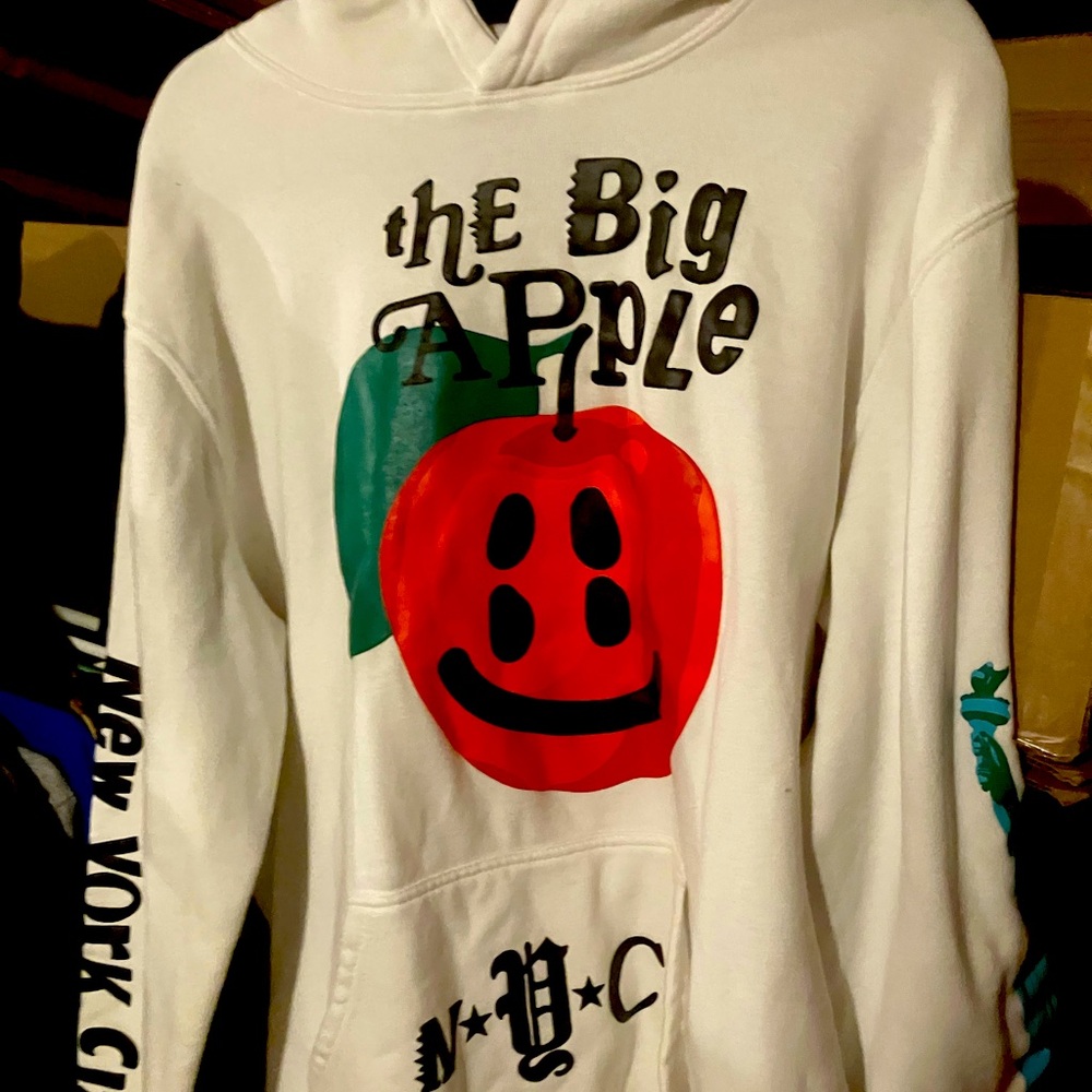 PacSun the big apple new york city Halloween pullover hoodie sweatshirt sz large